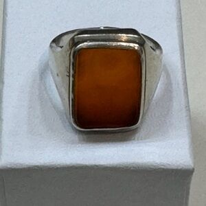 Carnelian sterling ring size 6.75